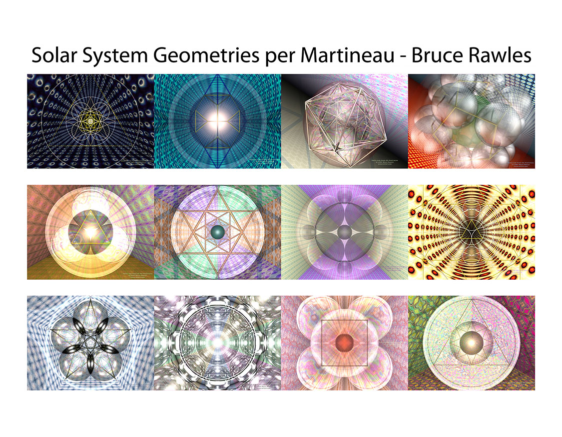 Solar System Geometries per Martineau - calendar front cover