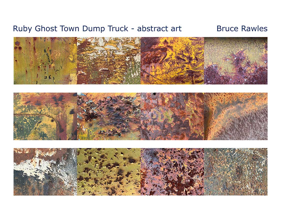 Ruby Arizona Ghost Town Dump Truck -abstract art - calendar cover